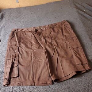 Boulder Creek Trading Cargo Shorts Big Tall Mens Size 60 Brown Cotton Chino Khak